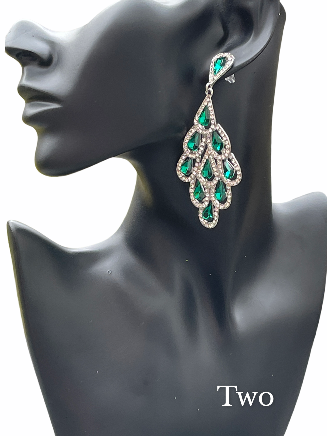 Crystal Diamante Rhinestone Sparkle Water Drop Elegant Statement Earrings