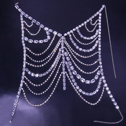 Boho Sparkling Crystal Rhinestone Bling Statement Body Jewellery
