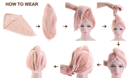 Microfiber Hair Wrap Towel Turbans