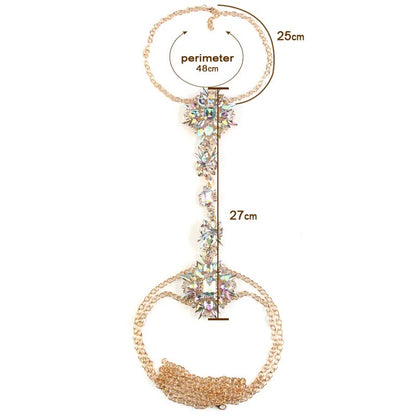 Crystal Rhinestone Tassel Statement Body Chain Jewellery