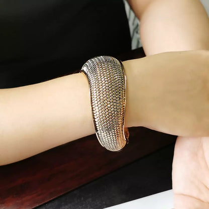 Charming Classic Medium Chunky Statement Bangle Bracelet Cuff
