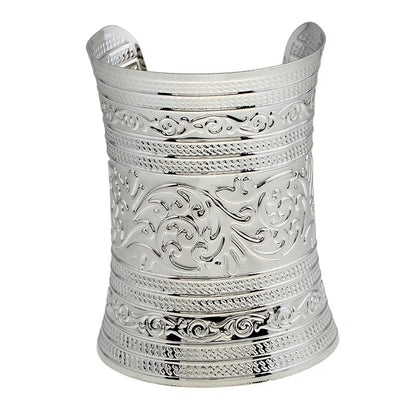 Egyptian Inspired Statement Polished Wrist Band Bangle Cuff Bracelets