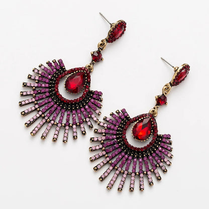 Elegant Glamorous Statement Diamante Rhinestone Dangle Earrings