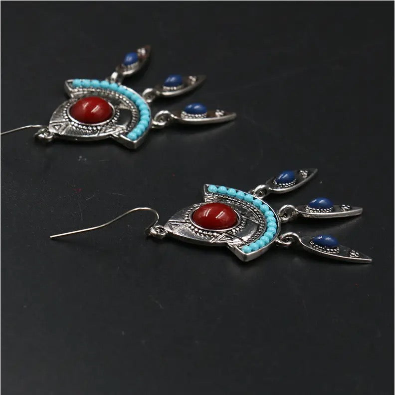 Bohemian Vintage Indian Style Tassel Retro Tribal Dangle Earrings