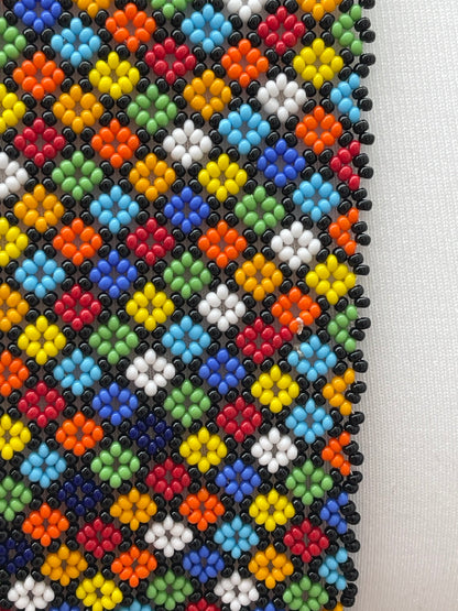Authentic Multicoloured Long Fringe Tassels Zulu Tribal Ethnic Beaded