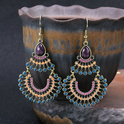 Bohemian Vintage Indian Style Tassel Retro Tribal Dangle Earrings