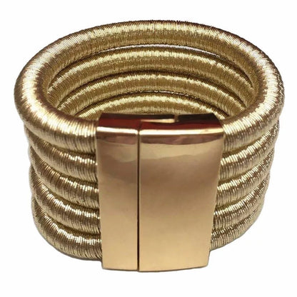 Charming Magnetic Multilayered Punk Bangle Cuff Bracelets