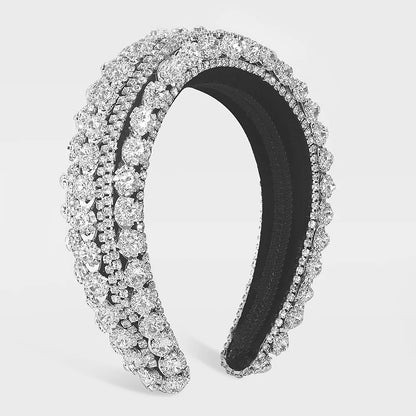 Luxury Crystal Diamante Rhinestone Baroque Padded Headband Hair Jewellery