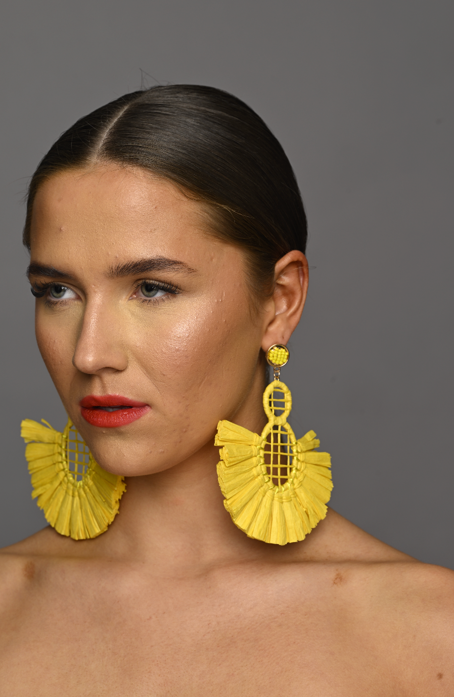 Beautiful Raffia Statement Earrings