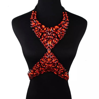 Crystal Rhinestone Body Harness Statement Jewellery