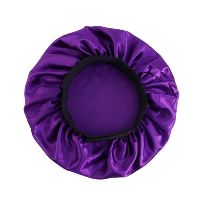 Large Adjustable Band Satin Silk Single Layered Luxury Stylish Bonnet Caps