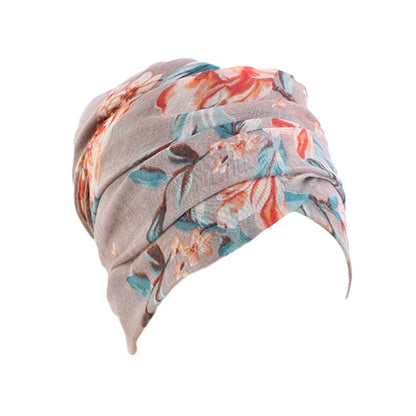 Lightweight Viscose Floral printed Fabric Turban Shawl Scarves Head Wraps
