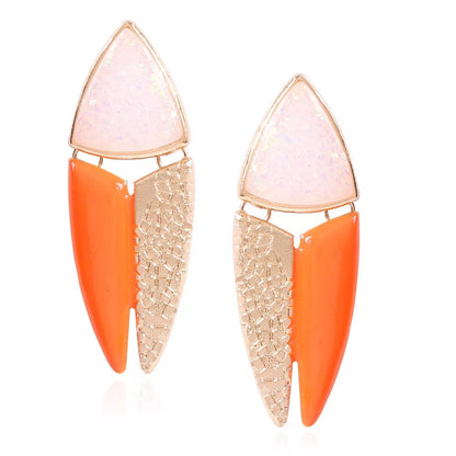 Crab Claw Shaped Resin Stud Earrings