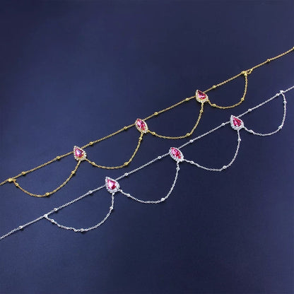 Glam Statement Beaded Rhinestone Belly Waist Chain Jewellery