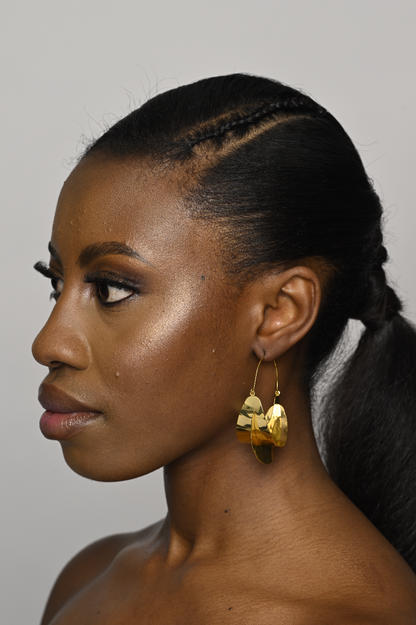 Large Statement Alloy Stud Earrings