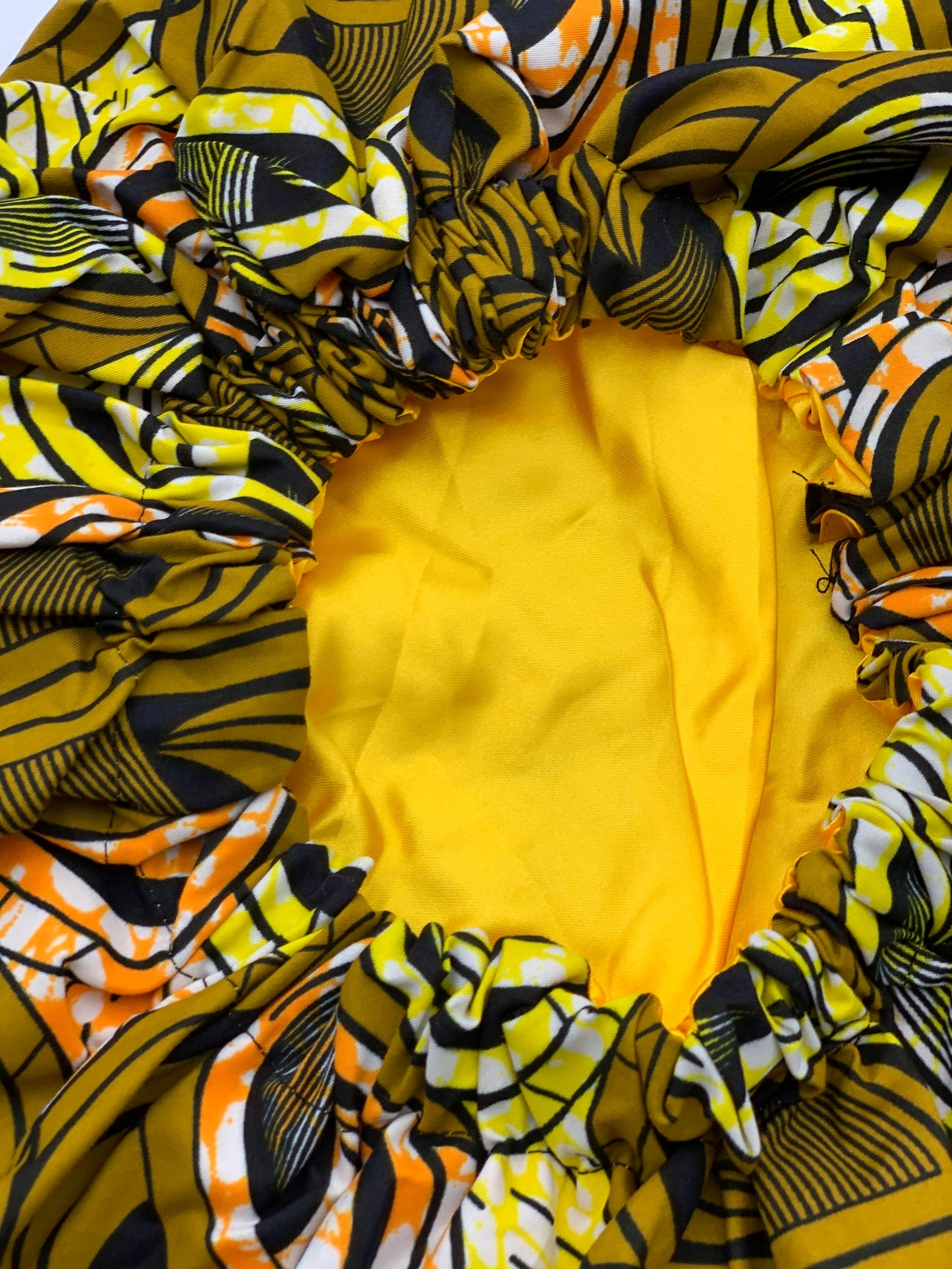 African Ankara Cotton Print Fabric With Satin Silk Lining Revisable Bonnet Caps
