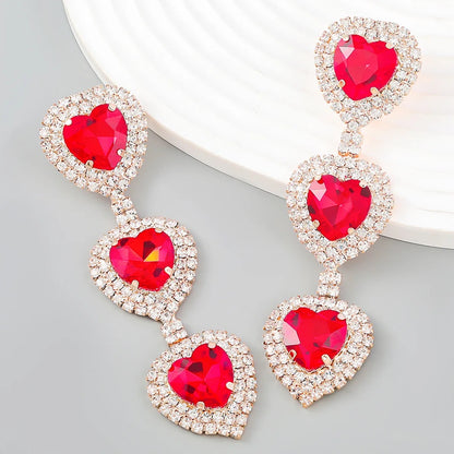 Long Glamorous Elegant Diamante Rhinestone Dangle Earrings