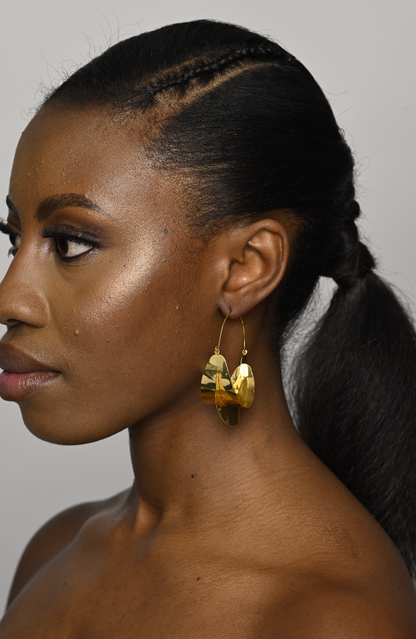 Large Statement Alloy Stud Earrings