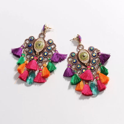Bohemian Long Fringed Tassel Earrings
