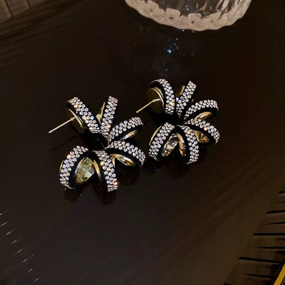 Gorgeous Crystal Rhinestones Statement Stud Earrings