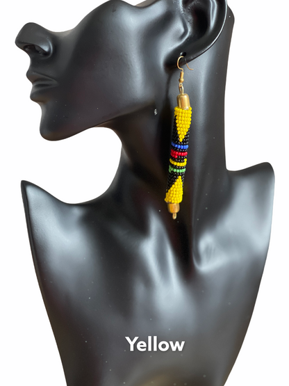 Authentic African Tribal Zulu Ethnic Style Dangle Earrings