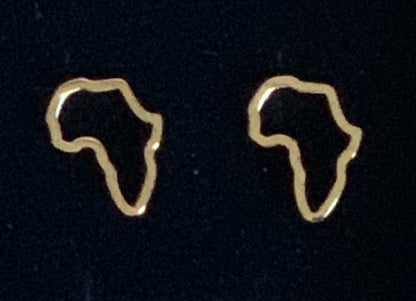 Africa Map Shaped Stud Earrings