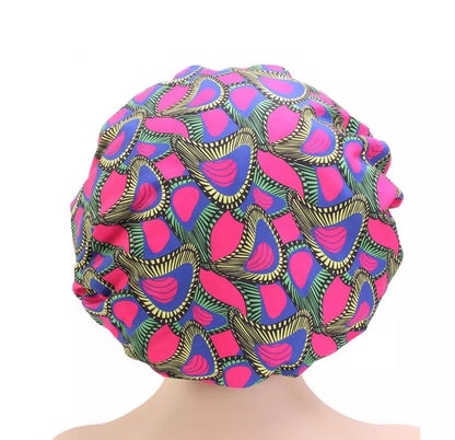 Adjustable Double Layered Revisable Satin Silk Bonnet Caps