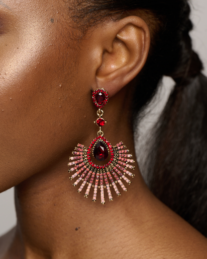 Elegant Glamorous Statement Diamante Rhinestone Dangle Earrings