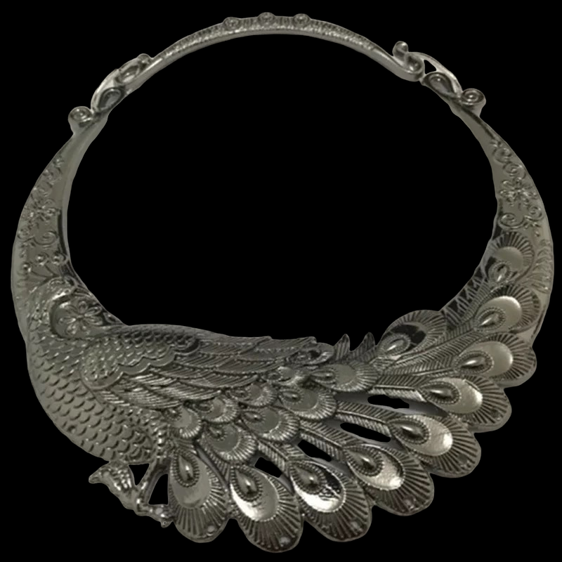Boho Peacock Statement Collar Choker Necklace