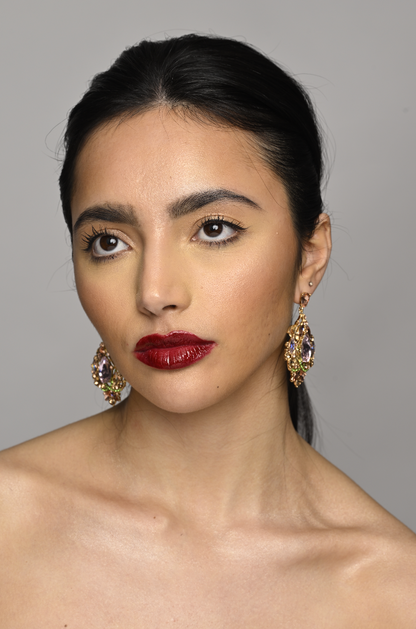 Luxury Rhinestones Crystal Teardrop Statement Earrings