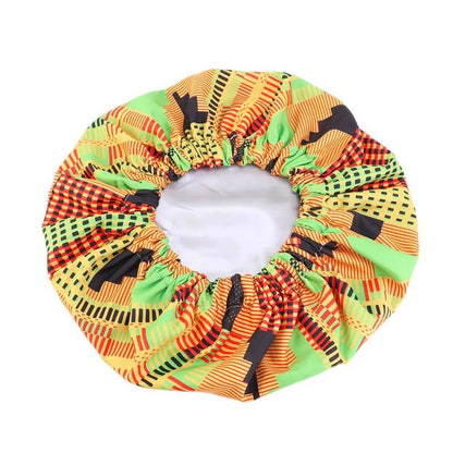 Satin Silk African Pattern Ankara Bonnet Caps
