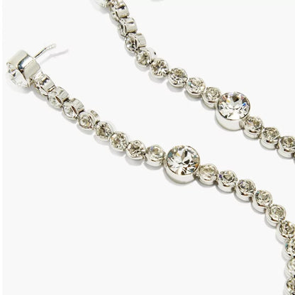 Long Elegant Crystal Diamante Rhinestone Teardrop Stud Earrings