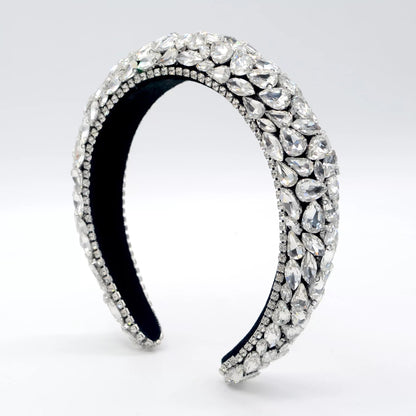 Luxury Crystal Diamante Rhinestone Baroque Padded Headband Hair Jeweller
