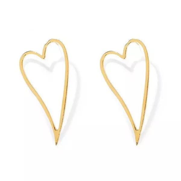 Love Heart Shaped Lightweight Alloy Stud Earrings