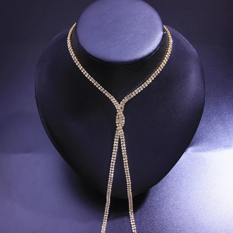 Elegant Sparkling Rhinestones Crystal Pendant Necklaces