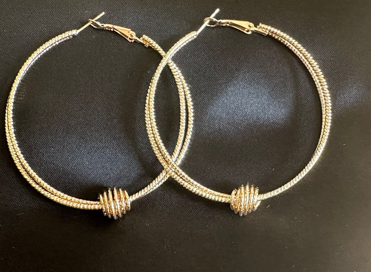 6CM Double Circles Statement Hoop Earrings