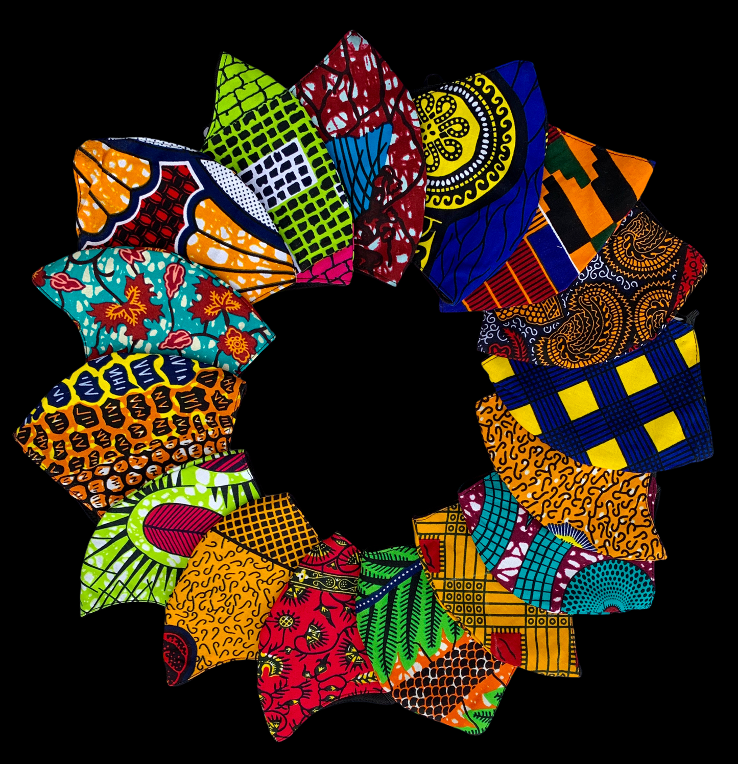 Ankara African Print Reusable Face Masks With Removable Filters