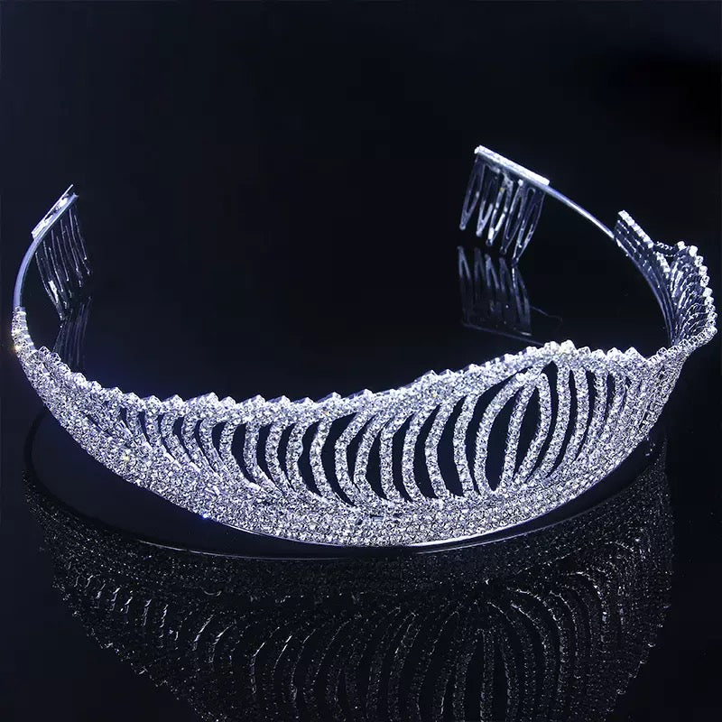 Bridal Crystal Diamante Rhinestone Tiara Crown Headpiece