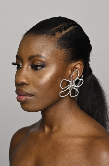 Oversized Bohemian Rhinestones Statement Round Stud Earrings