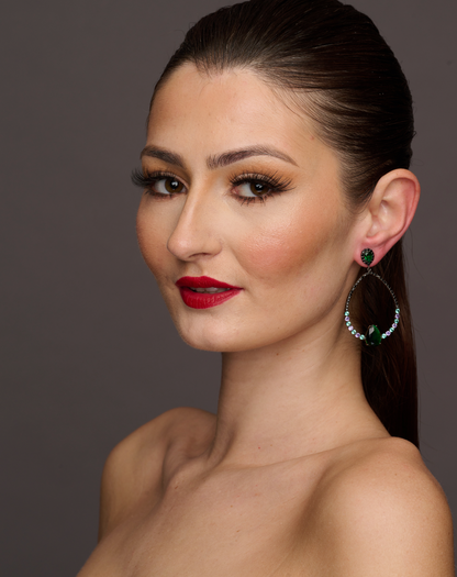 Elegant Vintage Style Rhinestone Teardrop Dangle Statement Earrings