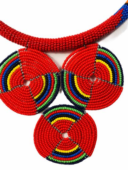 African Beaded Pendant Necklaces