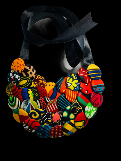 Ankara Print Fabric Collar Choker Necklace