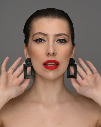 Elegant Rectangle Statement Dangle Stud Earrings