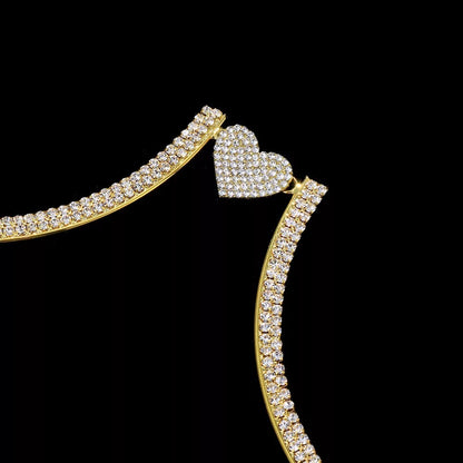 Crystal Rhinestone Bra Bracket Underwear Statement Body Chain Jewellery