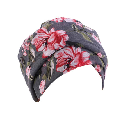 Lightweight Viscose Floral printed Fabric Turban Shawl Scarves Head Wraps