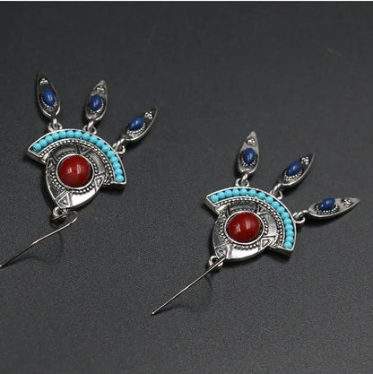 Bohemian Vintage Indian Style Tassel Retro Tribal Dangle Earrings