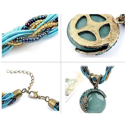 Beautiful Bohemia Resin Pendant Necklace