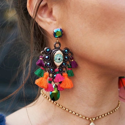 Bohemian Long Fringed Tassel Earrings