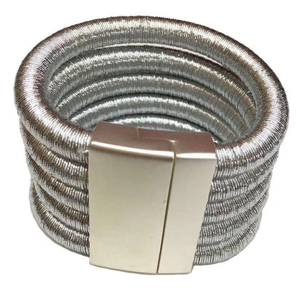 Charming Magnetic Multilayered Punk Bangle Cuff Bracelets