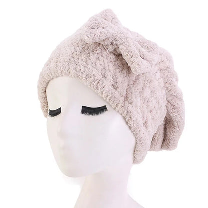 Microfiber Hair Drying Bow Towel Caps